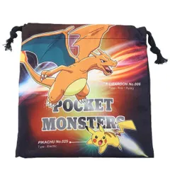 【メール便】ポケットモンスター 巾着袋 フラット きんちゃくポーチ ファイアーフレイム ポケモン ティーズファクトリー プレゼント 男の子 女の子