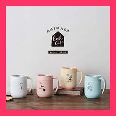 ★スタッフおすすめ！売れ筋★ドウシシャ マグカップ 真空断熱 300ml アニマルブック フレンチブルドッグ ピンク ABMC300FB