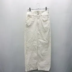◇ Θ AZUL BY MOUSSY アズールバイマウジー 綿混合 スリット ロング タイト スカート サイズS ホワイト系 レディース E  【1410290039755】のサムネイル