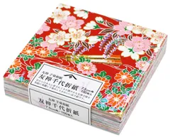 【数量限定】日本製墨書遊 春光園 折り紙 友禅手染和紙千代紙 7.5×7.5cm 100枚入 SKW-0550S