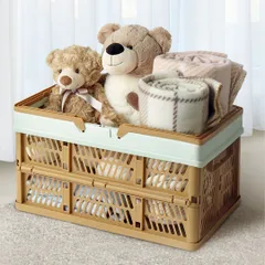 【新品】SUNDAY MOUNTAIN 折りたたみバスケット ブラウン/ベージュ