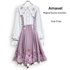 Amavel Secret Macaron ドーリィスカート&ブラウス ボルドー - メルカリ