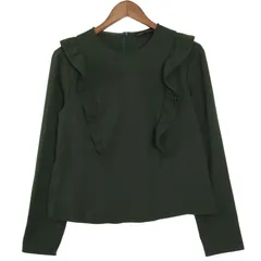 ZARA WOMAN ザラ ウーマン 通年★ フリル ブラウス プルオーバー Sz.L レディース