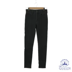 ☆美品☆ UNIQLO ユニクロ パンツ チノパン カジュアル スキニー ヒートテック レディース ブラック 25 901-12457 送料無料 古着