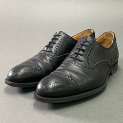 3e10 CROCKETT&JONES クロケットアンドジョーンズ YEOVIL ヨービル メダリオン キャップトゥ ドレスシューズ 7 ブラック レザー 革靴 ビジネス フォーマル