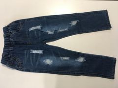 子供用　ダメージジーンズS 濃いブルー　63