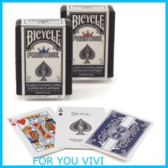 【在庫処分】自転車プレステージのDura-flexのプラスチックカード - 2つのデッキ1レッド1ブルー Bicycle Prestige Dura-flex Plastic Cards - 2 Decks 1 Red 1 Blue