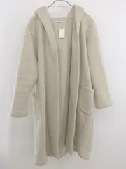 ◇ GLACIER グラシア フーディー 裏起毛 長袖 コーディガン サイズL ライトベージュ レディース E  【1302160019526】