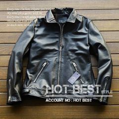DUFFR ダファー バッファローレザー シングルライダースジャケット 黒