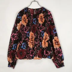 VERO MODA ボリューム袖 花柄 シャーリング フレアブラウスのサムネイル