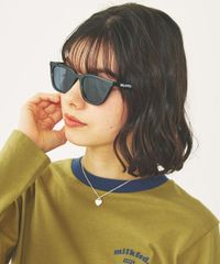 ミルクフェド サングラス レディース メガネ MILKFED milkfed POINTED FRAME SUNGLASSES 103243054004 黒 ブランド ブラック UVカット ウェリントン ブランド オシャレ 眼鏡 めがね メガネ 眼鏡ケース