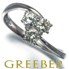 ダイヤ ダイヤモンド 0.50ct 3P リング Pt900 #170724