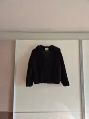 ZARA(ザラ) ファージャケット ボア ボアフリース ムートン 黒 ジャケット ジップアップ フリース カーディガン