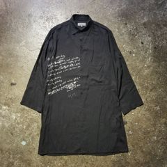 Yohji Yamamoto POUR HOMME  19ss IT'S リリック プリントブラウス 1 ヨウジヤマモトプールオム ロングシャツ HH-B62-295
