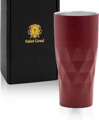 SaintGraal ビールジョッキ タンブラー 真空断熱 ステンレス ハイボール グラス 父の日 誕生日プレゼント 男性 ギフト 660ml(ボルドーレッド)