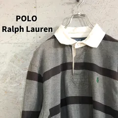 90's POLO Ralph Lauren ラガーシャツ ボーダー 灰 黒