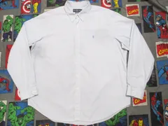 Ralph Lauren ストライプ柄ボタンダウンシャツ XXL USA古着 ラルフローレン ビッグサイズ