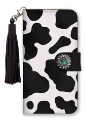 iPhone14 ケース 手帳型 アイフォン14 スマホケース フリンジ ストラップ付 コンチョ  おしゃれ 流行 アニマル柄 レオパード 豹柄 ヒョウ柄 牛柄 パイソン 蛇 可愛い カラー06