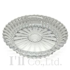 【未使用品】Baccarat　バカラ　ミルニュイ　プレート　13cm　クリスタルガラス　クリア　インテリア食器　テーブルウェア　灰皿　アッシュトレイ　アクセサリートレイ　千の夜　プリーツ【中古】【74884】