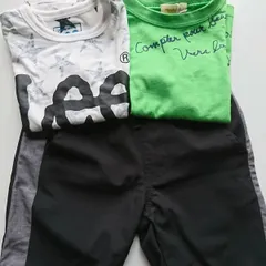 418 100cm 男の子 半袖Tシャツ 2枚 ボトムス 1枚 計 3枚 まとめ売り