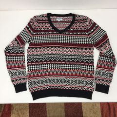 L　CROFT&BARROW セーターニット　総柄　クラフト＆バロー　輸入　古着