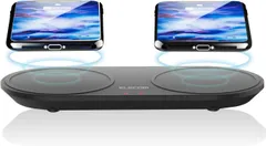 236 エレコム Qi規格対応ワイヤレス充電器/5W+5W/2台同時充電/卓上タイプ/ブラック