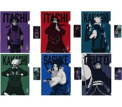 [중고] 클리어 파일 전 6종 세트 A4 클리어 파일 & 스티커 [이치반 복권 NARUTO-나루토- 질풍 전심을 담는 붉은 눈동자] H상