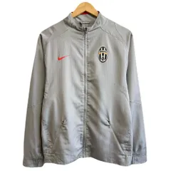 NIKE ナイキ ユベントス トレーニングジャケット 裏地メッシュ ロゴプリント フルジップ ポケット付き グレー Sサイズ No.H395