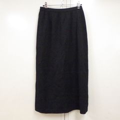 レトロ風 裏地 ポリエステル 100% スカート 黒地