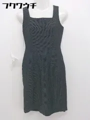 ◇ QUEENS COURT バックジップ ノースリーブ 水玉 ドット 膝丈 ワンピース サイズ2 ブラック ホワイト レディース 【中古】 【1105170002164】