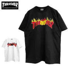 スラッシャー Tシャツ 半袖 THRASHER MAGロゴ ファイヤーパターン 40TH Anniversary メンズ レディース TEE トップス スケート ストリート TH91298