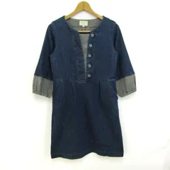 ローラアシュレイロンドン ワンピース トップス デニム 長袖 チュニック レディース 3サイズ ブルー Laura Ashley london 【中古】