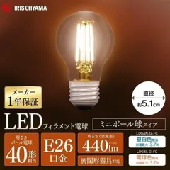 【公式】電球 LED アイリスオーヤマ E26 フィラメント電球 おしゃれ LED電球 40形相当 新生活 一人暮らし 昼白色 LDG4N-G-FC 電球色 LDG4L-G-FC 安心延長保証対象のサムネイル
