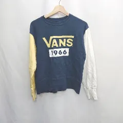 ◇ Θ VANS カジュアル 長袖 トレーナー サイズS ネイビー系 メンズレディース E  【1505130006391】