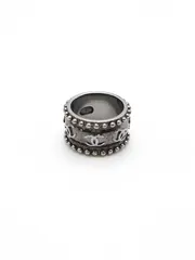 CHANEL シャネル 2003年製 ココマークデザインシルバーリング シルバーブラックのサムネイル