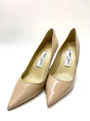 値下げ❗️☆美品☆Jimmy Choo ジミーチュウ  パンプス ハイヒール ヌードベージュ 36  (23.0cm相当) エナメル 上品 シンプル  上品大人きれいめ  結婚式 パーティ