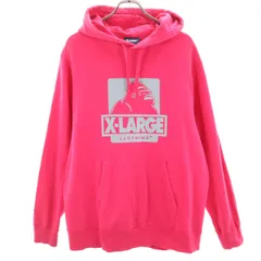 XLARGE エクストララージ 長袖 パーカー L レッド系 スウェット メンズ 古着