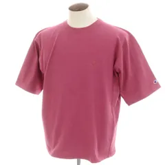 【中古】チャンピオン Champion コットン系 リバースウィーブ型 クルーネック 半袖Ｔシャツ ピンクパープル【サイズL】【メンズ】