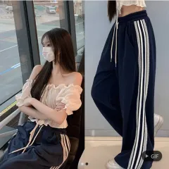 00s Y2K アディダス ワイドシルエット トラックパンツ ネイビー XL 00s adidas Track Pants 紺 L アディダス トラックパンツ
