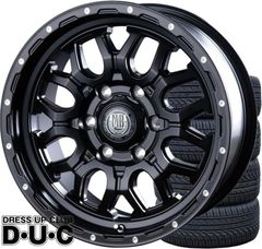 ハイエース 15インチアルミホイールタイヤセット ホワイトレターA/T MUD BAHN XR-800M BK/RP AT215/75R15 15-6.0+33