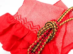 【一輝堂】【着物】 和装小物 帯締め 帯揚げ セット 帯締 帯揚 振袖用 総絞り 丸組 金糸 撚り房 25w04-5111