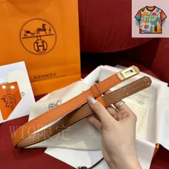 【今日WTO】Herm?s レディース エプソムレザーベルト-1-XYH34