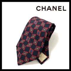 CHANEL】ネクタイ SILK/シルク 100% ココマーク ブラック/黒 レッド/赤