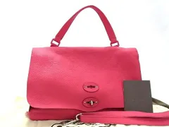 ■新品■未使用■ ZANELLATO ザネラート ポスティーナ レザー 2WAY ハンドバッグ ショルダー 肩掛け レディース ピンク系 FM4484のサムネイル