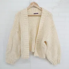 ■ URBAN RESEARCH アーバンリサーチ ローゲージ 長袖 ニットカーディガン サイズF オフホワイト レディース E  【1304260019000】