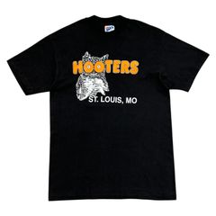 90s フーターズ ロゴ Tシャツ ヘインズ アメリカ製 サイズ M 黒のサムネイル