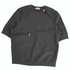 美品 エルメス HERMES スウェット ショートスリーブ 半袖 ナイロン切り替
