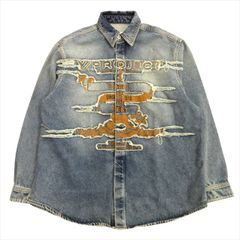 【中古】美品 24aw ワイプロジェクト Y/Project パリス ベスト パッチ デニム シャツ PARIS BEST PATCH DENIM SHIRT 美品 24aw ワイプロジェクト Y/Project パリス ベスト パッチ デニム