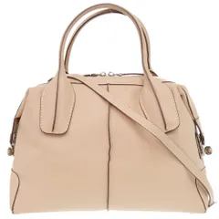 美品 トッズ 2WAY カーフレザー ベージュ ハンドバッグ 0850 TOD’S