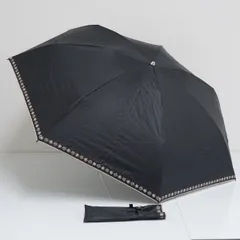 新品　Mila Schon 晴雨兼用傘　折りたたみ日傘　フリル 黒　ブラック 新品 Mila Schon 晴雨兼用傘 折りたたみ日傘 フリル 黒 ブラック